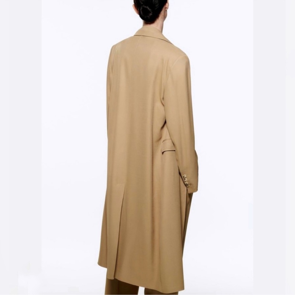 Zara flowy mink tan trench cost size Large - Picture 5 of 9